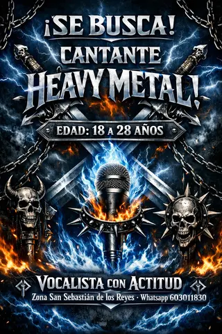 Se Busca Cantante Heavy Metal 19 junio 2026
