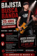 Busco banda hard rock / Heavy / Metal 18 julio 2026