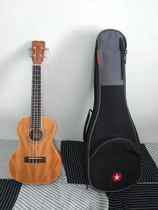 UKELELE CÓRDOBA 15CM CONCERT + FUNDA ROAD RUNNER — IMPECABLE  7 septiembre 2026