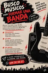 Guitarrista 22 años busca gente para formar un grupo de rock 10 septiembre 2026