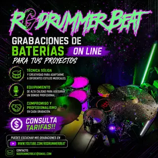 Batería profesional – Grabaciones online 11 septiembre 2026