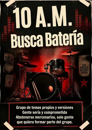 10 A.M. busca batería 14 septiembre 2026