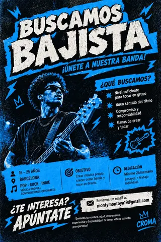 ¿ERES BAJISTA? 29 septiembre 2026
