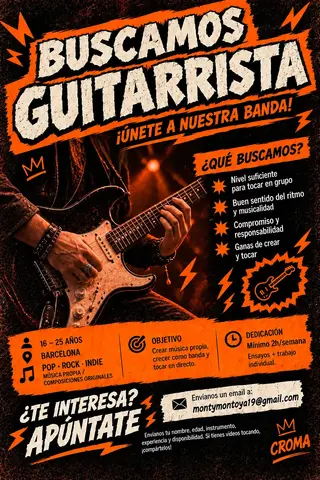 ¿ERES GUITARRISTA? 29 septiembre 2026