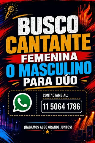 Se busca cantante para dúo 12 octubre 2026